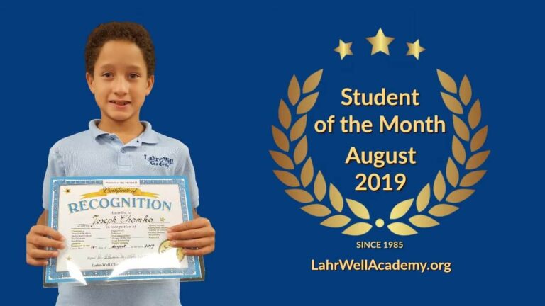 Student of the Month: Joseph. August 2019
